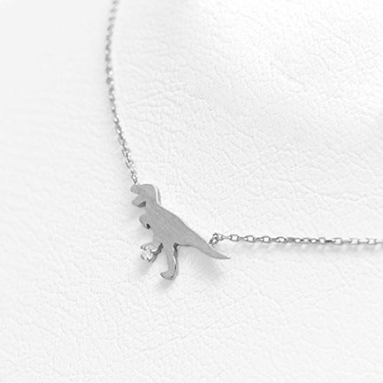 BLOOM Silver Rhodium Plated Diamond Tyrannosaurus Necklace [BLOOM] [WEB Limited] 0773-0120-0019-0000