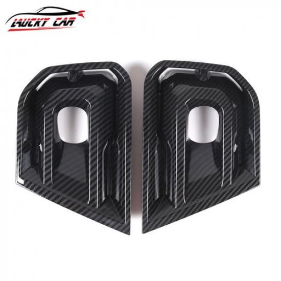 Exterior Fog Light Lamp Strip Trim 2* ABS Carbon Fiber For Ford Ranger -2024