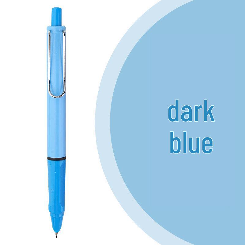 Push-Button Fountain Pen for Students, 0.38mm Extra-Fine, Replaceable Ink Cartridge, Ideal for Writing Practice