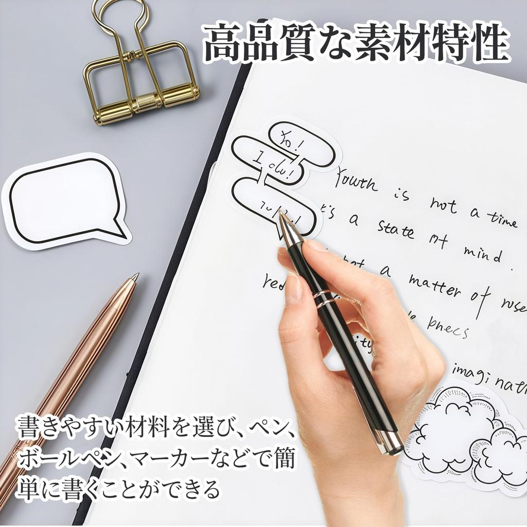 Coollooda Pratbubbla Meddelandedekoration Färgad Kamio Talplanerare Meddelande Totalt 90 Ark Klistermärken, Klistermärken, Papper, Japan, Bubbla, Skriv på,