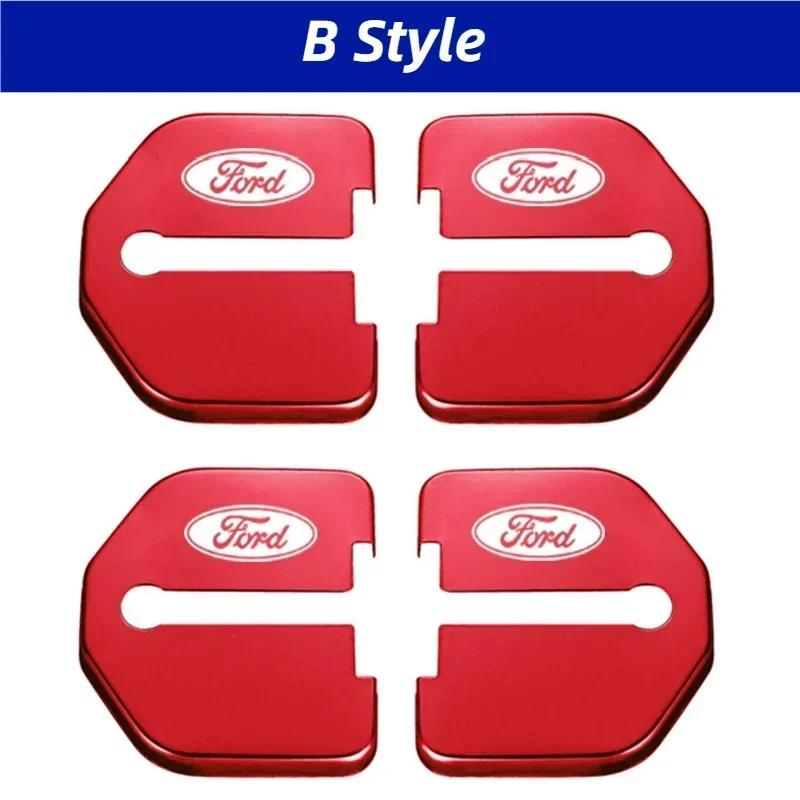 snpwz4 4Pcs Car Door Lock Logo Cover Decals for Ford Fiesta Focus Kuga Explorer Mondeo S-MAX Edge Taurus Territory Escort Escape