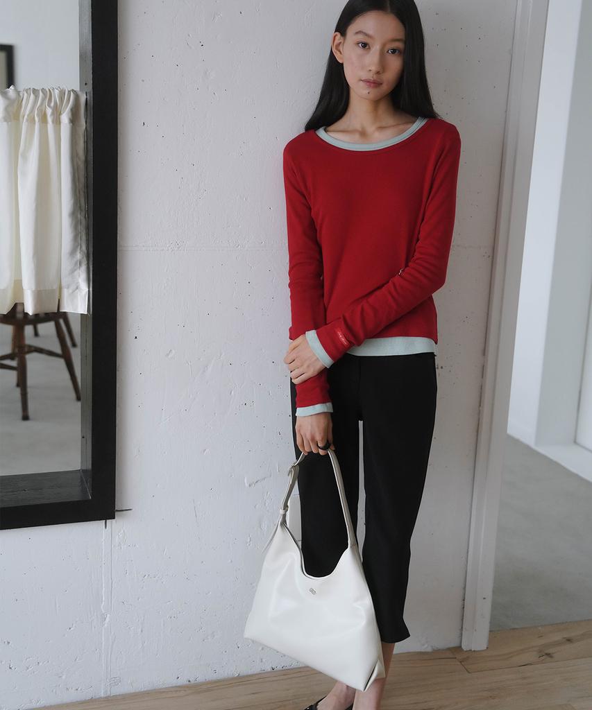 HEEARI Jane Basic Ribbed Long Sleeve_Red