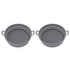 2 Pcs Silicone Air Cooker Pot With Handle Round Fryer Liner Tray Replacement for Kitchen Cooking Accessories 21cm Grey