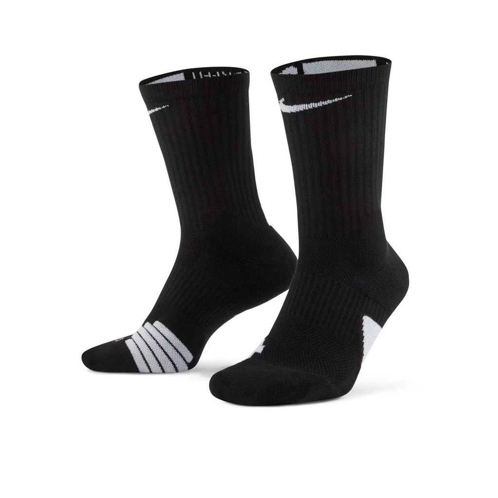 Nike Elite Crew Socks SX7622 013 Sizes Black/White, 27-29cm