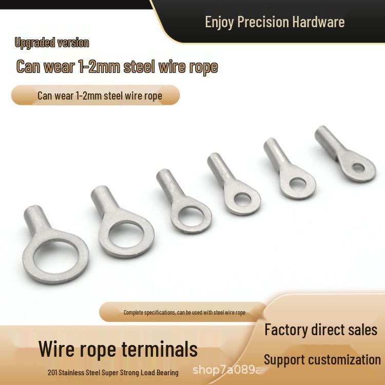 Stainless Steel Heavy-Duty Safety Rope Terminal with Cold Press Fitting