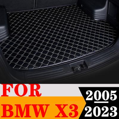 Sinjayer Autokoberec do kufru Vodotěsný Auto Koberce do zavazadlového prostoru Plochá strana Cargo Carpet Pad Liner Fit pro BMW X3 2005 2006 2007