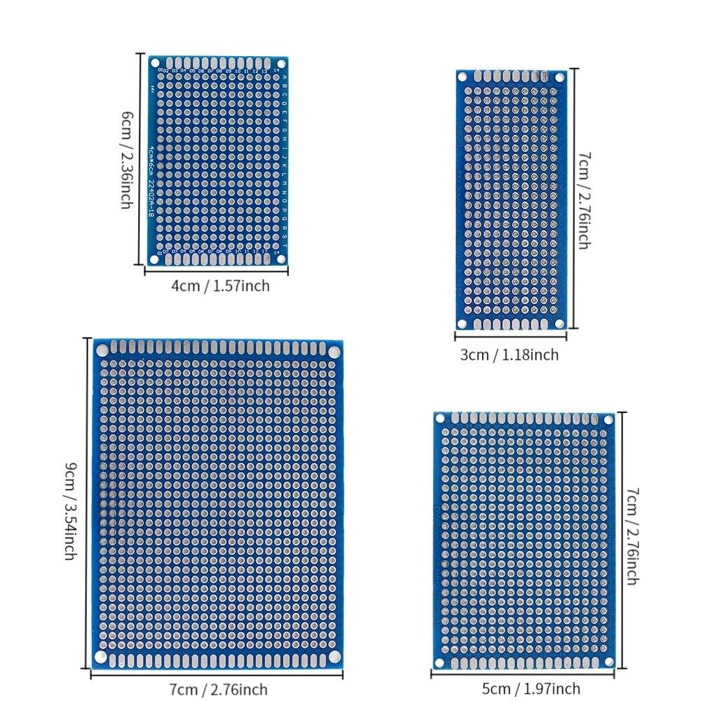40PCS PCB Double Sided Prototype Board Kit 3x7cm 4x6cm 5x7cm 7x9cm PCBs In Multiple Sizes Universal Protoboard