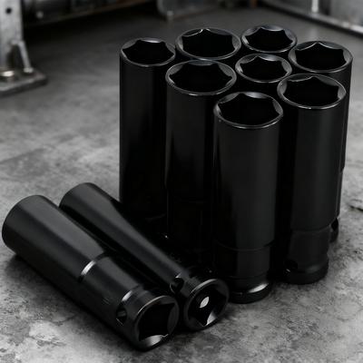 Sada rázových nástrčných klíčů 15mm/16mm/17mm/18mm/19mm s hlubokou imbusovou hlavou pro demontáž pneumatik a opravy automobilů