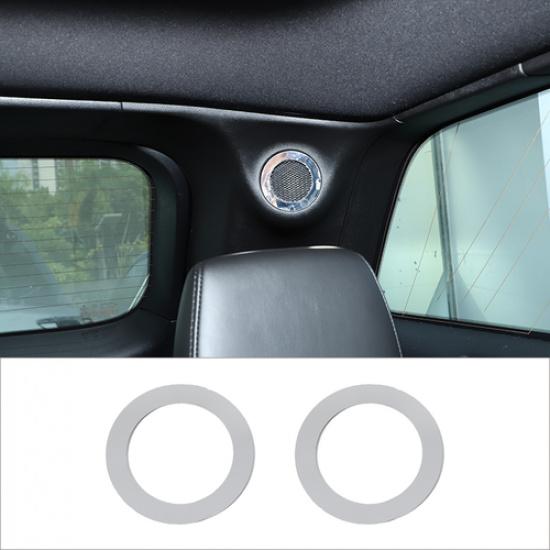 Chrome Cargo Trunk Speaker Frame Bezel Cover Trim For Jeep Grand Cherokee 11-20