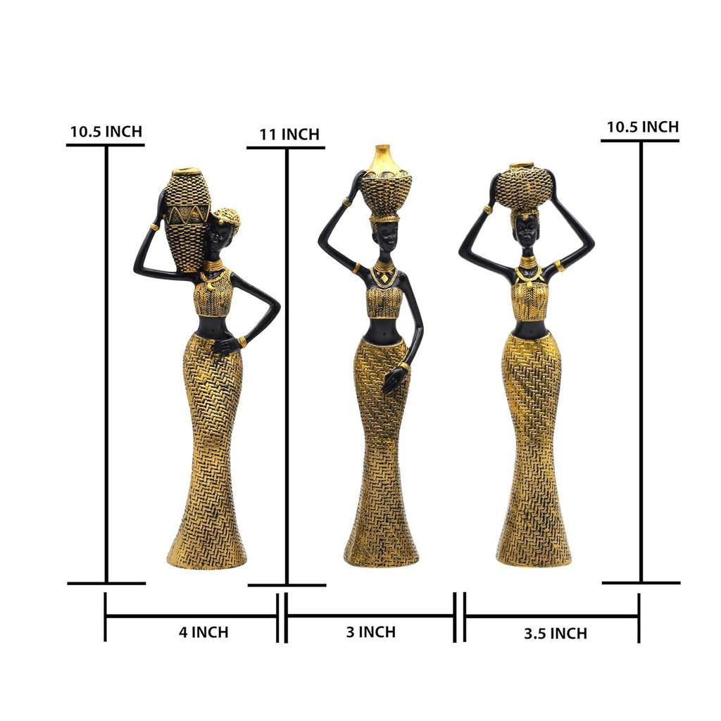 Vibrant Beautiful Finish Uniquely Hand Crafted Home Decor African Tribal Women Art Piece