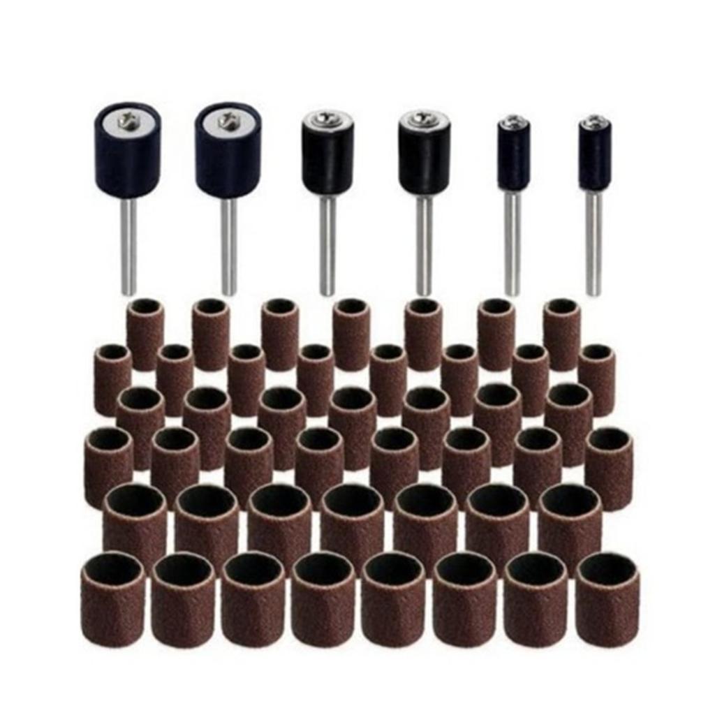 51PCS Rotary Tool Sanding Drum Kit with Sanding Bands and Mandrels for Wood Metal Plastic Grinding and Polishing Accessories
