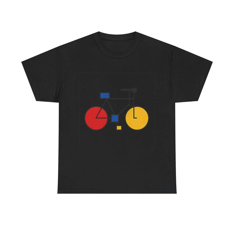 Unisex Adult T Shirt Bauhaus Geometry Bike Design Clean S