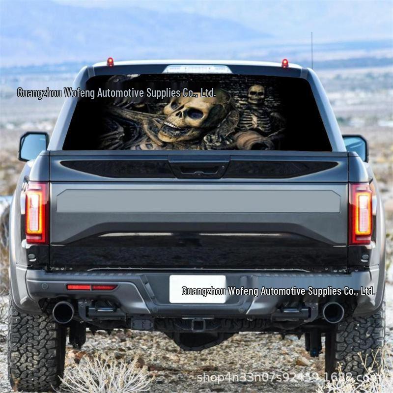 Universal Pirate Skull Rear Window Decal for SUV and Truck Models