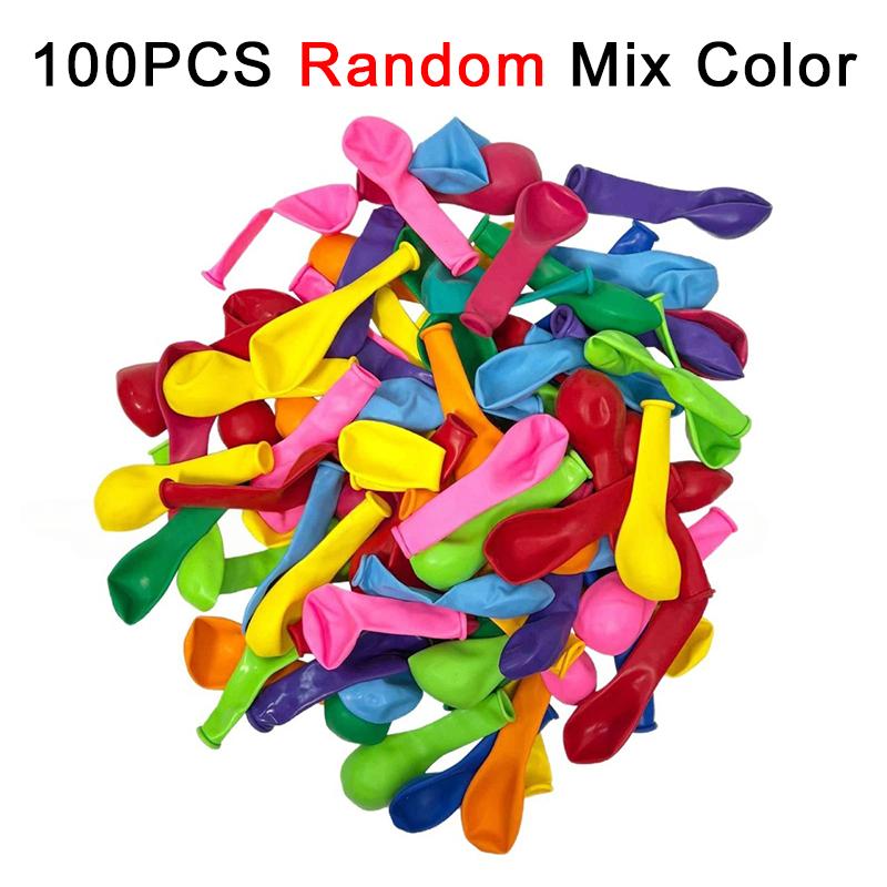 100 ST/Förpackning Rund Ballong Slumpmässigt Blandad Färg Latexballonger Plastuppblåsare DIY Modellering Dekorera Ballonger Dekorationer ZYF