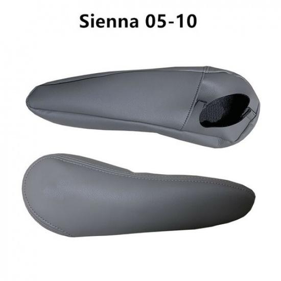 2x GRAY Front Pair Seat Armrest handle Leather Cover For Toyota Sienna 2005-2010