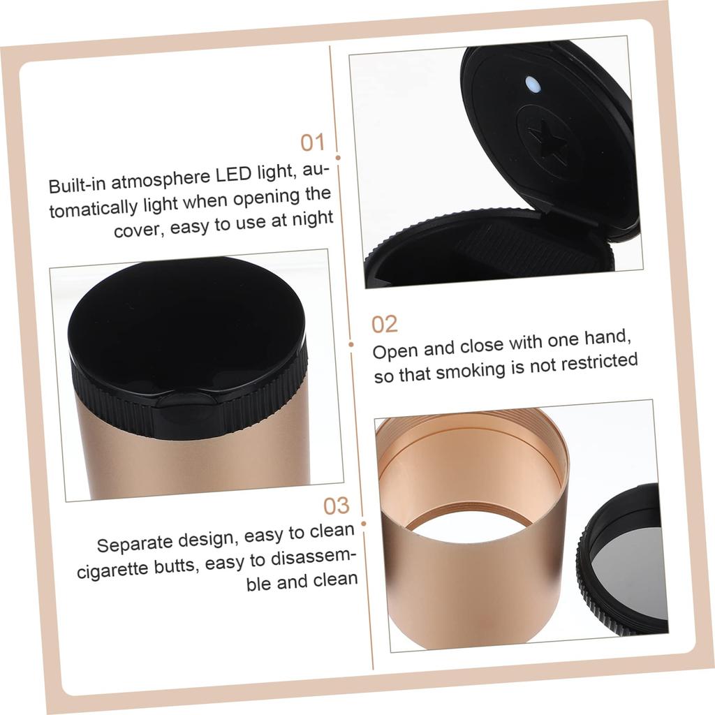 Gatuida car ashtray car decoration car ash container ash container car led light ashtray