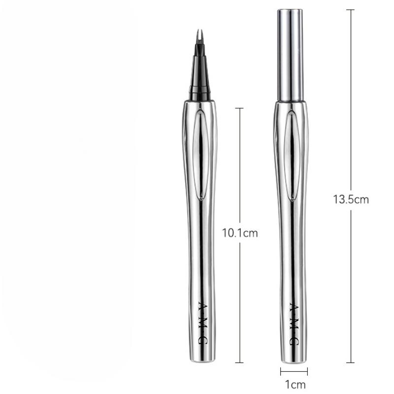 Extra Fine Tip Eyebrow Pencil Waterproof Sweat-Resistant 2 Point Liquid Eyebrow Pencil Natural Look Dual-Prong for Beginners Slim Precision Brow Pen