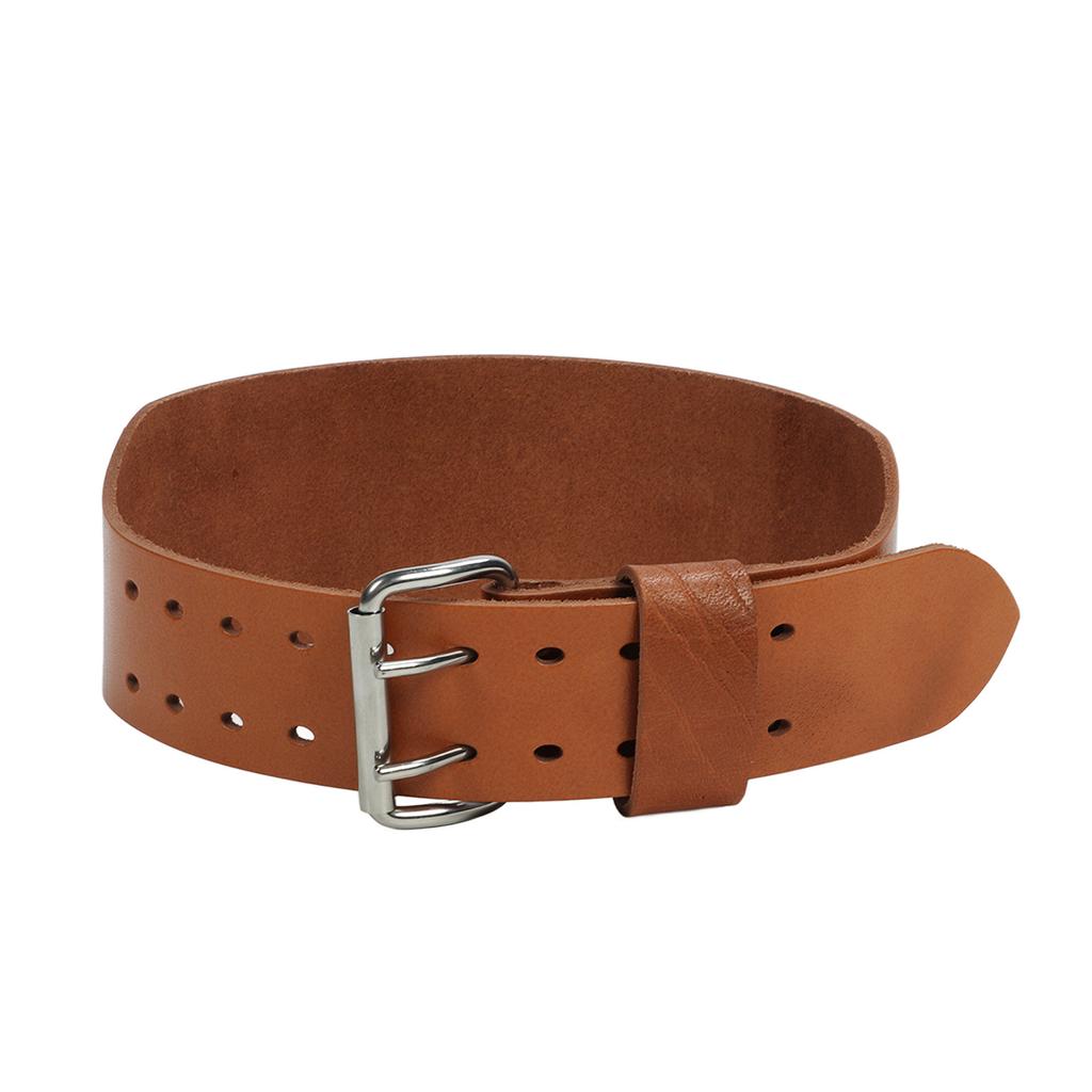 Weightlifting Belt 1 Layer Leather Double Prong Power Lifting Back Support Men Women Strength