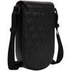 Calvin Klein Casual Minimalist Letter Embossed Commuter Portable Flap Phone Bag Men Crossbody Bag Space-Black HP2095-001