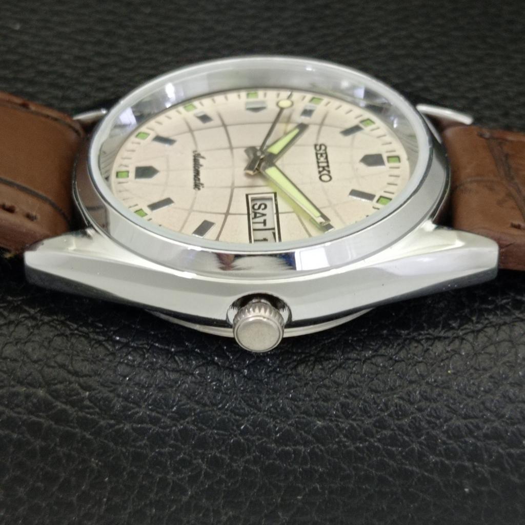 REFURBISHED VINTAGE SEIKO AUTOMATIC 6309A JAPAN MENS SILVER DIAL WATCH a701738-5 R206c-a701738