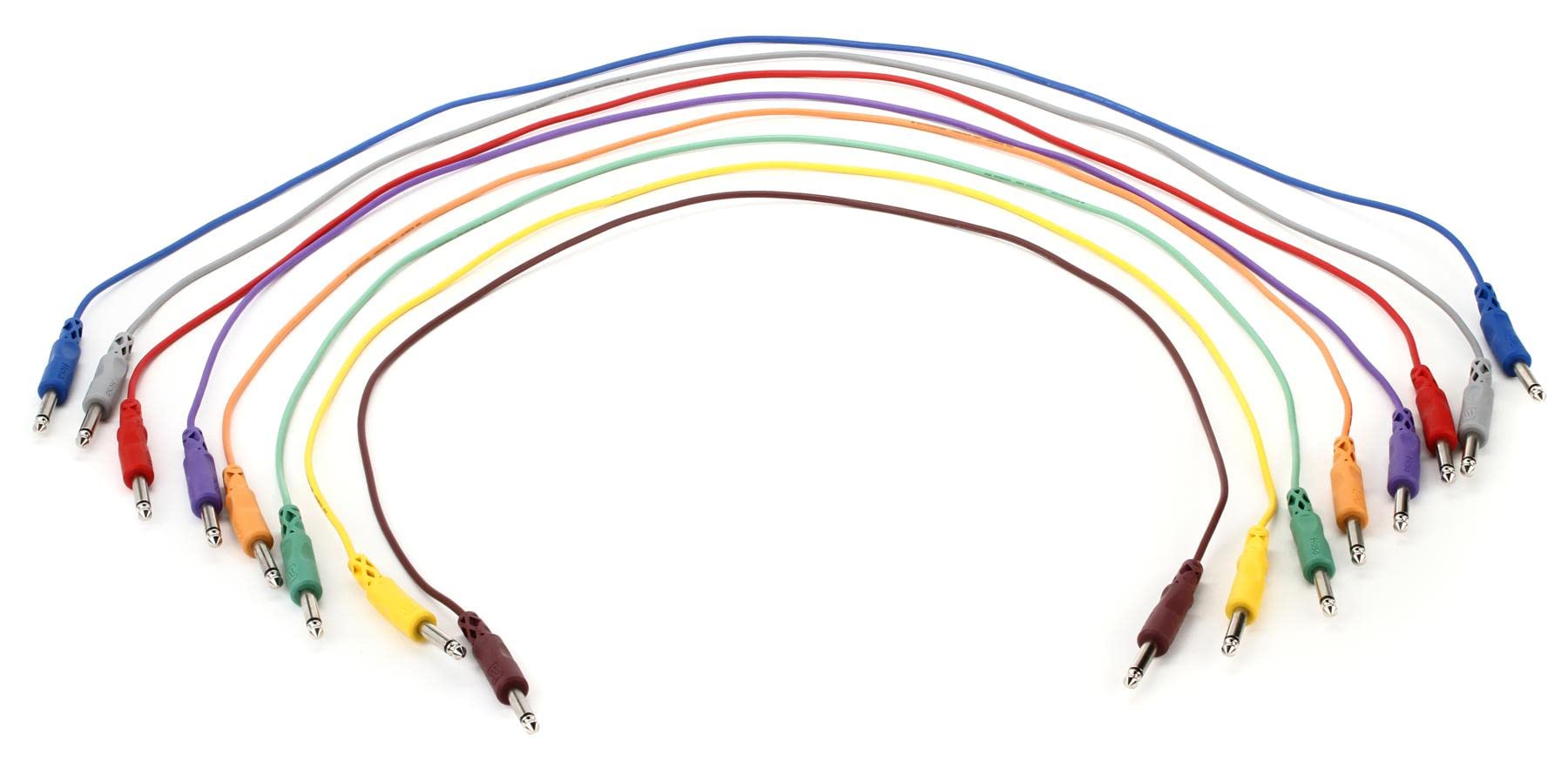 

Hosa Patch Cable Both Sides Monaural Phone 91cm SS [8 Pack] CPP-890