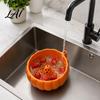 Kitchen Fruit Washing Bowl Halloween Swirl Bowl Ghost Center Berry Wash with 360 Degree Rotating Vortex Decor Spin Function PLA Strainer Basket for
