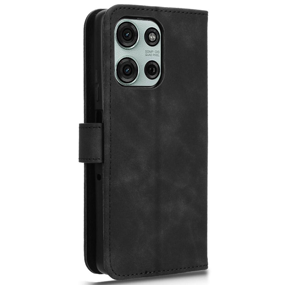 For Motorola Moto G75 5G Leather Case Skin-Feel Anti-Drop Wallet Flip Phone Cover