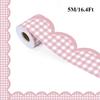 Pink Grid Bulletin Board Border -16.4ft Self-Adhesive Decorative Trim for Classroom Blackboards,School, Home & Office Wall Decor