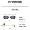 European and American Personalized, Fashionable, and High-end Street Photography Sunglasses UV400 Oval Metal Small Frame Glasses
