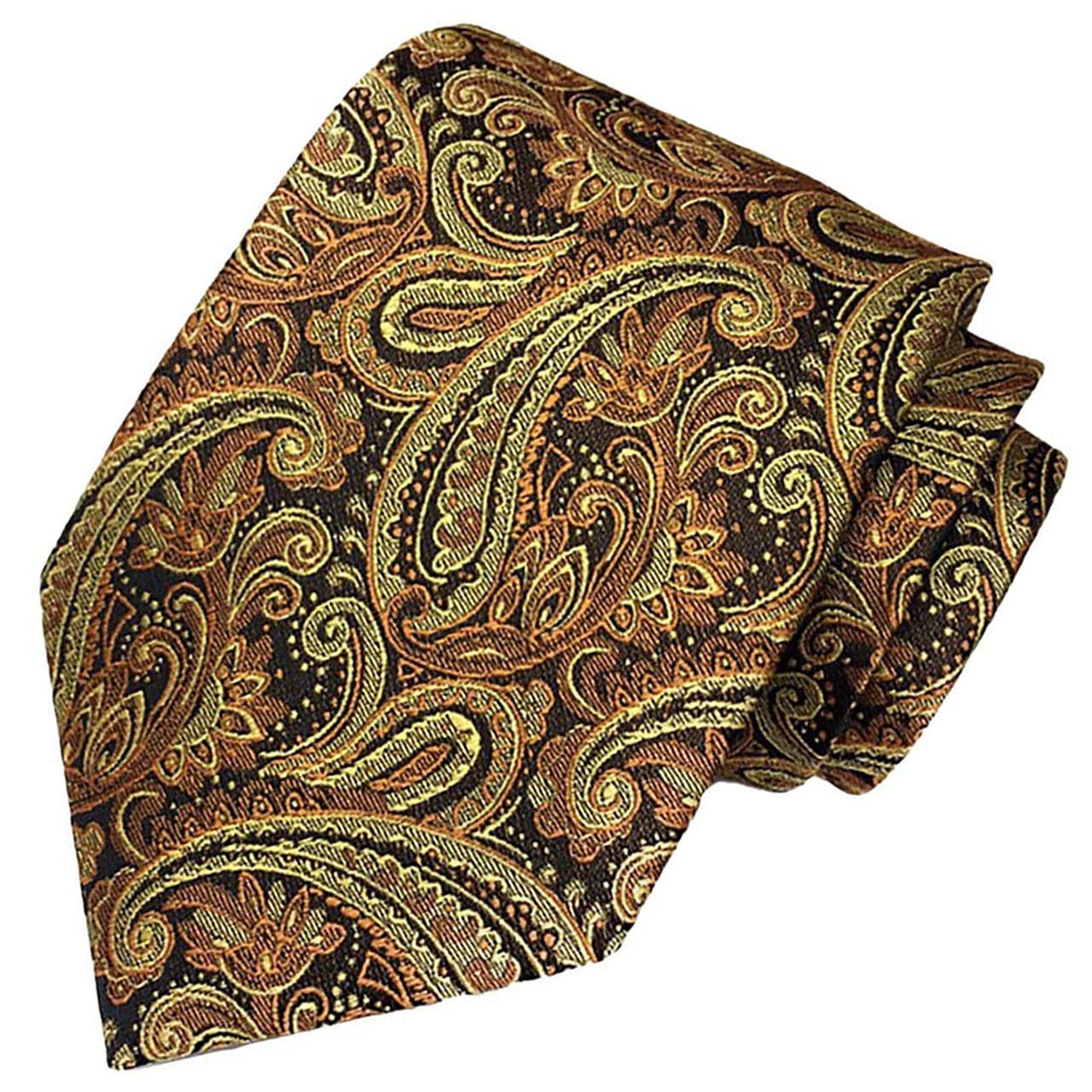 ONE LIMITATION Paisley Pattern Casual Tie, Stylish Suit Business Men s NK001 (1. Brown)