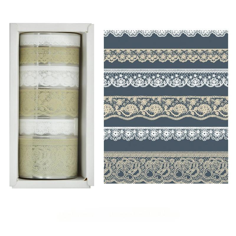 

6 рулонов ретро кружево ПЭТ васи лента для украшения дневника Washitape Cinta Adhesiva Decorativa Скрапбукинг принадлежности малярный скотч