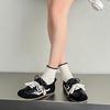 Spot niche round head ugly cute retro German training shoes women's 2025 new flat bottom inner height increase casual Forrest Gump board shoes