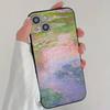 C-Claude M-Monet Art Style Phone Case Cool Black Silicone Soft For IPhone 16 15 14 13 12 11 X XR Plus Pro Max Plus