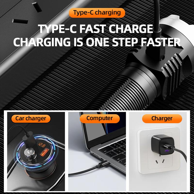 Flashlight LED strong light ultra bright high-power long-range rechargeable mini pocket portable small outdoor light