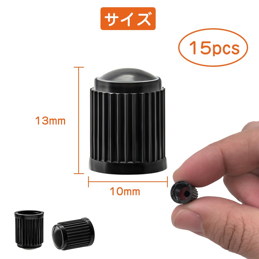 Air Valve Caps 15 Pack Tire Valve Caps with O Rubber Rings Car Air