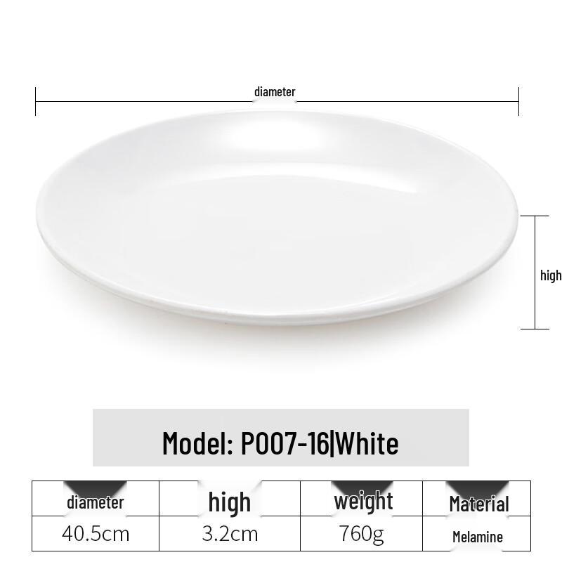 A5 Melamine Large Round Dinner Plate