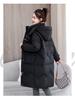 Autumn and Winter Women's Coat Horn Button Hooded Mid-length Loose Coat Thickened Warm Women's Jacket