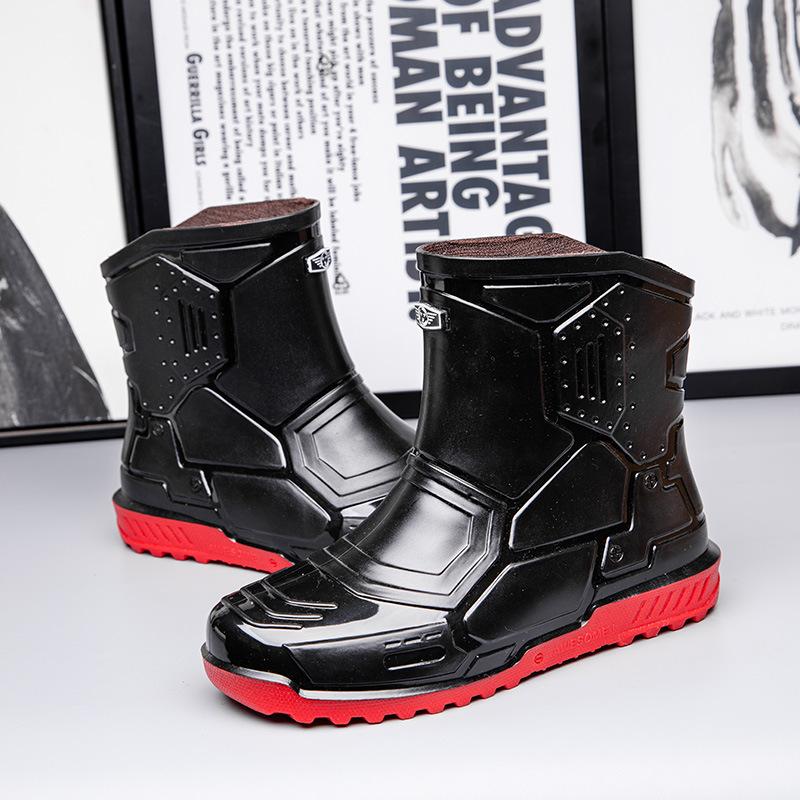 Spring And Autumn Outdoor Rain Boots Men And Women Waterproof Shoes Work Shoes Rain Boots Kitchen Rubber Shoes Water Boots 36-45