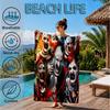 Clown Horror Beach Towel, Microfiber Beach Towel, Perfect For Pool, Beach, Travel, Home Decor Beach Party Fan gifts