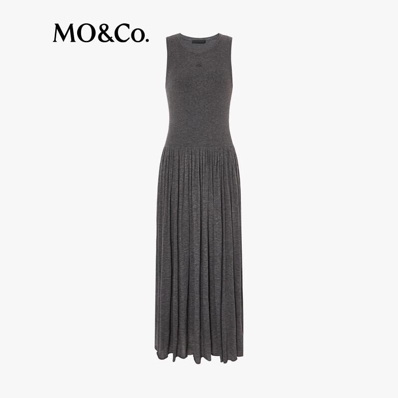 MO&Co. Women's Merino Wool Low-Waist Knit Long Dress