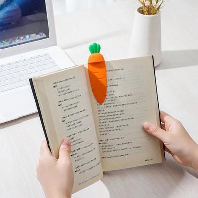 Kawaii Cartoon Carrot Bookmark For Student Book Holder Binder Index Divider Reader Stationery Office School Supplies