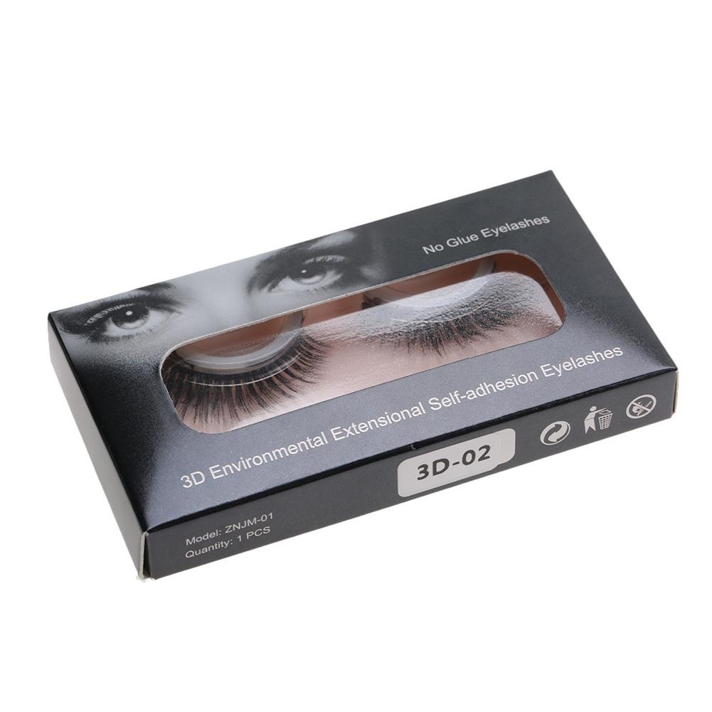3D Professional Self Adhesive Eyelashes No Stimulation False Eyelashes Extension 01#