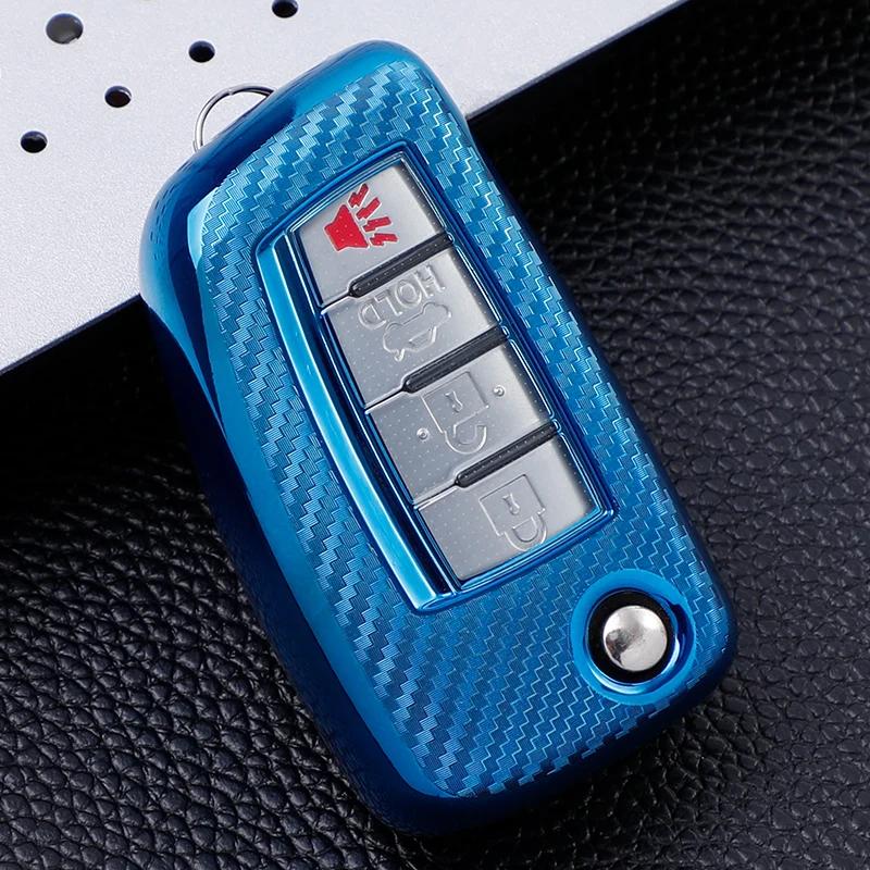 4Buttons Soft TPU Remote Case Key Cover Car for Nissan Qashqai J11 Juke Xtrail Sunny Cefiro A32 Holder Key Bag