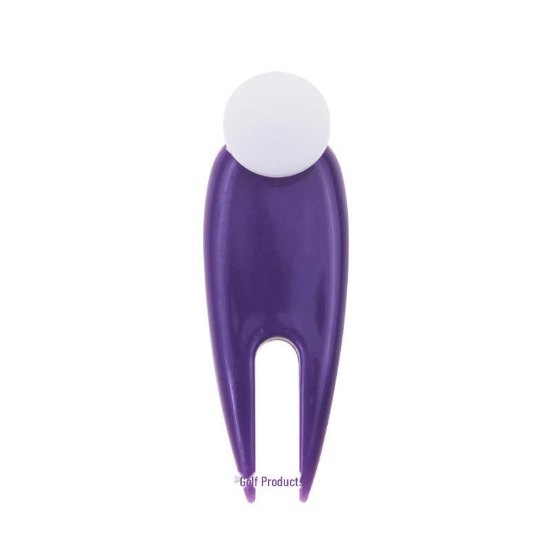 

Вилка для ремонта следов от мячей для гольфа и инструмент для ремонта зелени фиолетовый