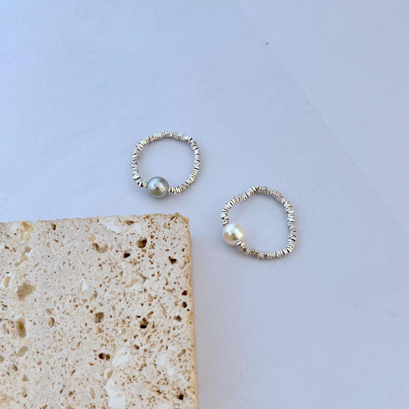 

Elegant Silver Irregular String Ring – Modern Luxury Design One Size белый