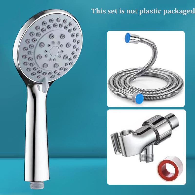 High Quality Plastic Sealed Five-speed Large Water Outlet Adjustable Shower Head Universal Handheld Bathroom Shower Head Set