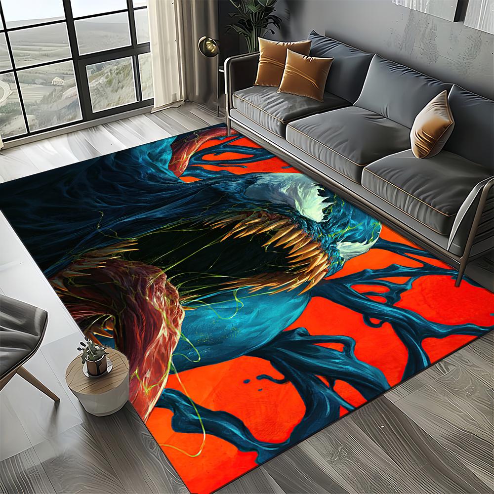 3D Marvel 27 Style Venom Captain SuperHero Carpet Rug for Bedroom Living Room Home Sofa Decoration,kids Large Decor Floor Mat HD