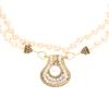 Niche High-End Light Luxury Collarbone Chain Glazed Pearl Diamond Pendant Geometric Women'S Necklace