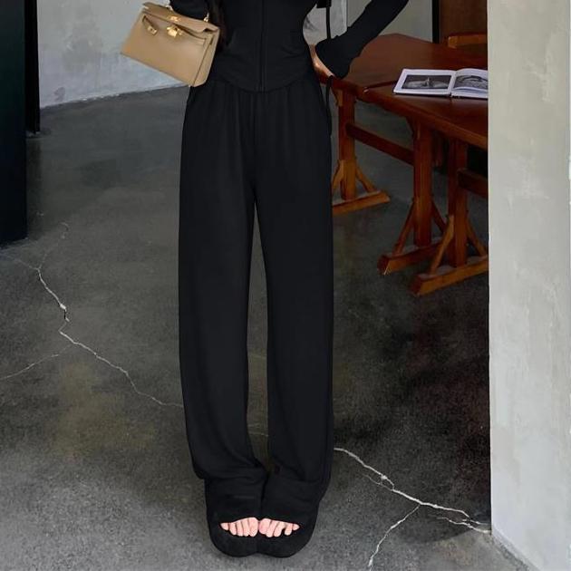 

Spring & Autumn Influencer Hooded Cardigan + Wide-Leg Pants Set for Women M 45-52.5kg
