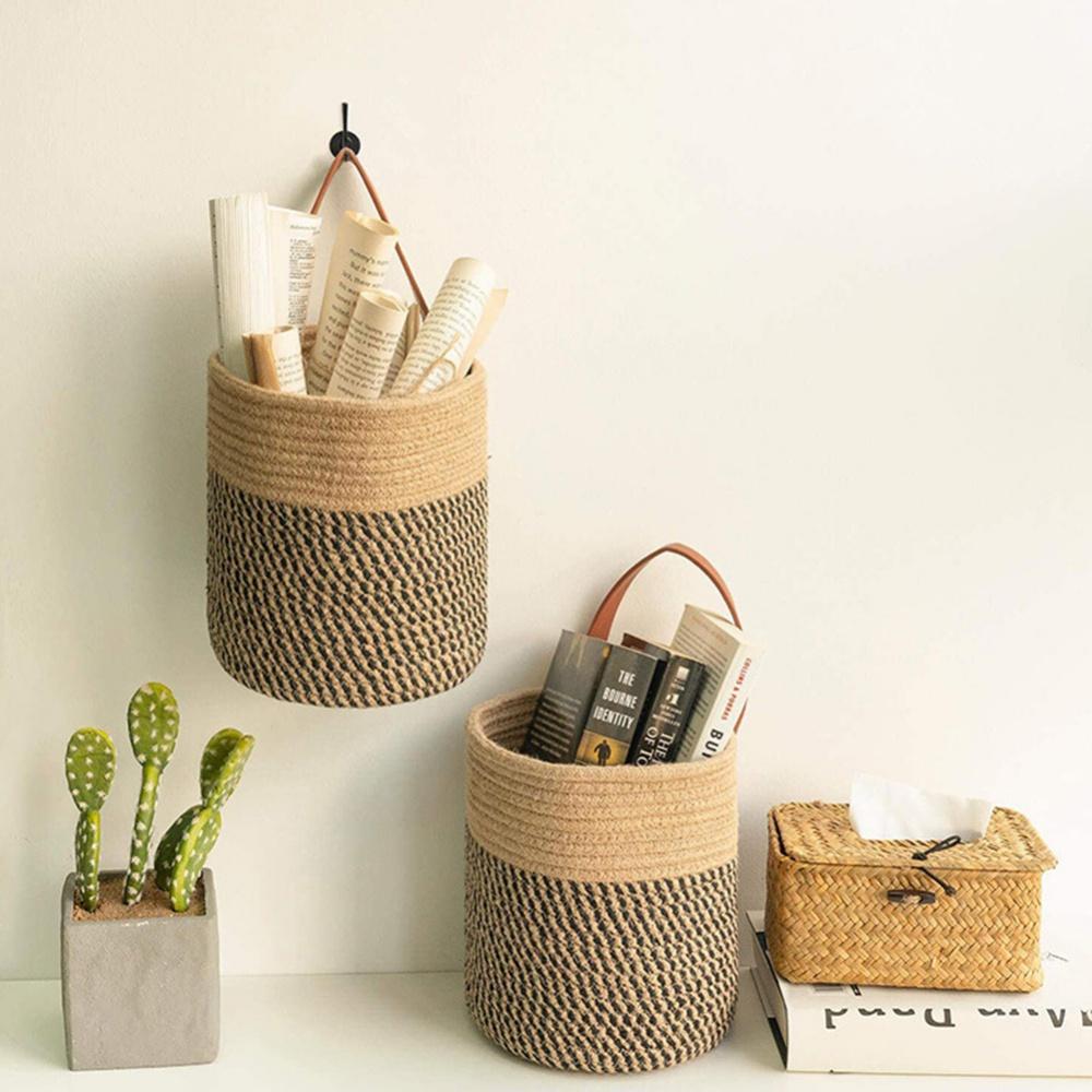 Storage Baskets Hanging Storage Organizer Hanging Flower Pot Woven Basket